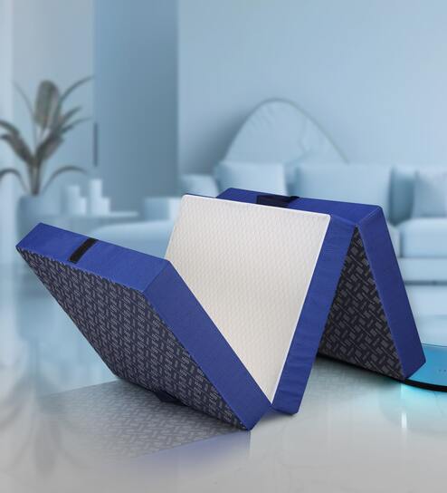 May Tri-Fold Portable 2 Inches PU & HR Foam (72 X 36) Single Size Mattress-image-37