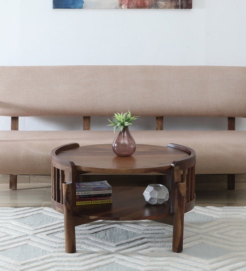 Finnmark Sheesham Wood Coffee Table In Scratch Resistant Provincial Teak Finish