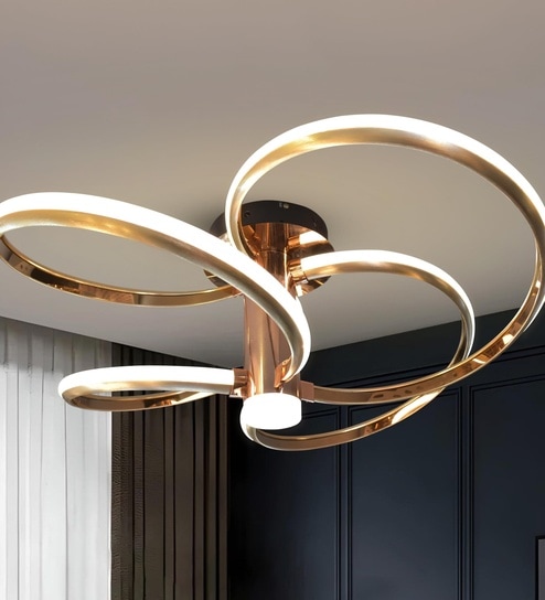 Fionna 90W | 80 Cm | Google & Alexa | Height Adjustable | 3 Light Mode | Modern LED Ceiling Chandelier for Living Room, Dining, Bedroom, Hall, Kitchen, Office,Luxury Decorative Lighting