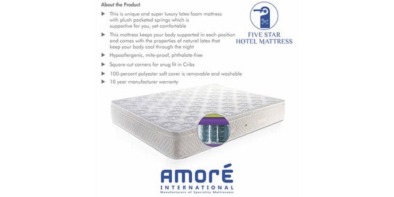Buy Five Star King Size (84 X 72) 6 Inch Latex Foam ...