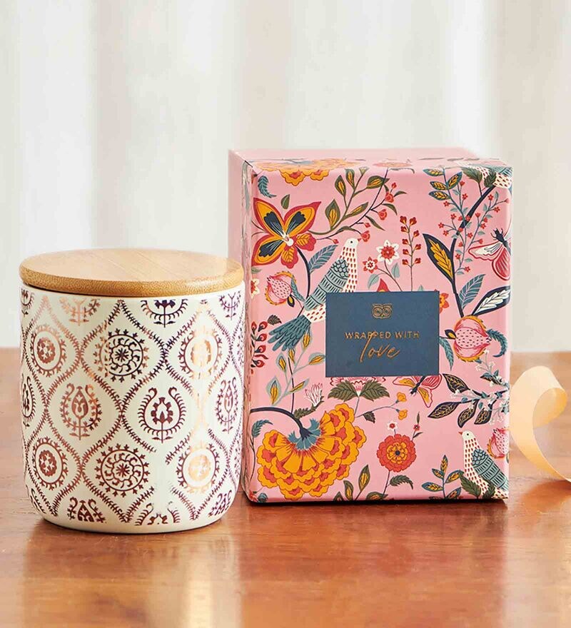 Buy Fields Of Gold Snack Jar Gift Set By Chumbak Online Decor Gift