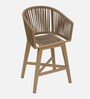 Fiala Metal Outdoor Bar Chair In Light Wood Colour