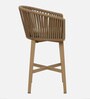 Fiala Metal Outdoor Bar Chair In Light Wood Colour