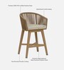 Fiala Metal Outdoor Bar Chair In Light Wood Colour