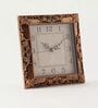Fiber Wall Clock Copper Square Decorative Wall Clock