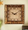 Fiber Wall Clock Copper Square Decorative Wall Clock