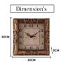 Fiber Wall Clock Copper Square Decorative Wall Clock