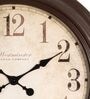 Fiber Wall Clock Numeric Big West Brown 30 Inch