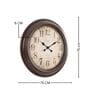 Fiber Wall Clock Numeric Big West Brown 30 Inch