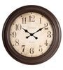 Fiber Wall Clock Numeric Big West Brown 30 Inch