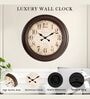 Fiber Wall Clock Numeric Big West Brown 30 Inch