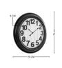 Fiber Wall Clock Numeric Big Wooden Design Black 30 Inch