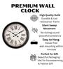 Fiber Wall Clock Roman Big Baldauf Black 30 Inch