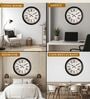 Fiber Wall Clock Roman Big Baldauf Black 30 Inch