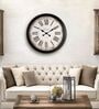 Fiber Wall Clock Roman Big Baldauf Black 30 Inch