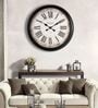 Fiber Wall Clock Roman Big Baldauf Black 30 Inch
