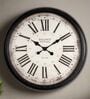 Fiber Wall Clock Roman Big Baldauf Black 30 Inch