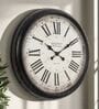 Fiber Wall Clock Roman Big Baldauf Black 30 Inch