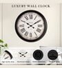 Fiber Wall Clock Roman Big Baldauf Black 30 Inch