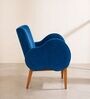 Fibo Arm Chair In Blue Velvet Colour