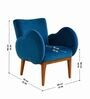 Fibo Arm Chair In Blue Velvet Colour