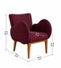 Fibo Arm Chair In Plum Red Colour
