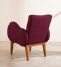 Fibo Arm Chair In Plum Red Colour