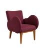 Fibo Arm Chair In Plum Red Colour