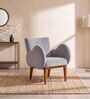 Fibo Arm Chair In Silver Velvet Colour