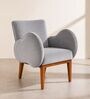 Fibo Arm Chair In Silver Velvet Colour