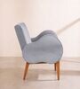 Fibo Arm Chair In Silver Velvet Colour