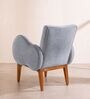 Fibo Arm Chair In Silver Velvet Colour