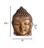 Fibre Buddha Face Wall Hanging Mural Bronze
