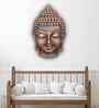 Fibre Buddha Face Wall Hanging Mural Bronze