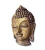 Fibre Buddha Face Wall Hanging Mural Golden