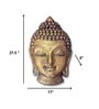 Fibre Buddha Face Wall Hanging Mural Golden
