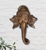 Fibre Ganesha Face Wall Hanging Mural Bronze