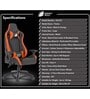 Fiction Gaming Chair in Black & Orange Colour