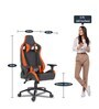 Fiction Gaming Chair in Black & Orange Colour
