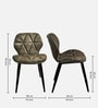 Fiction Velvet Dining Chair in Grey Colour Fiction Velvet Dining Chair in Grey Colour