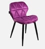 Fiction Velvet Dining Chair in Purple Colour Fiction Velvet Dining Chair in Purple Colour