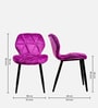 Fiction Velvet Dining Chair in Purple Colour Fiction Velvet Dining Chair in Purple Colour