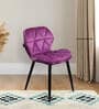 Fiction Velvet Dining Chair in Purple Colour Fiction Velvet Dining Chair in Purple Colour