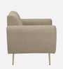 Fidel Chenille Fabric 1 Seater Sofa in Beige Colour