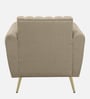 Fidel Chenille Fabric 1 Seater Sofa in Beige Colour