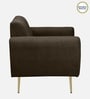 Fidel Chenille Fabric 1 Seater Sofa in Brown Colour