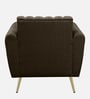 Fidel Chenille Fabric 1 Seater Sofa in Brown Colour