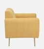 Fidel Chenille Fabric 1 Seater Sofa In Camel Yellow Colour