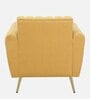 Fidel Chenille Fabric 1 Seater Sofa In Camel Yellow Colour