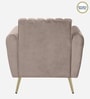 Fidel Chenille Fabric 1 Seater Sofa in Sandy Brown Colour